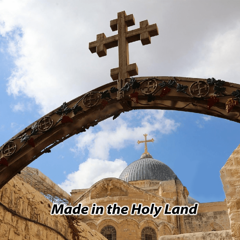 Modern Style Two-tone Gold Cross Alloy Ring-With God All Things Are Possible