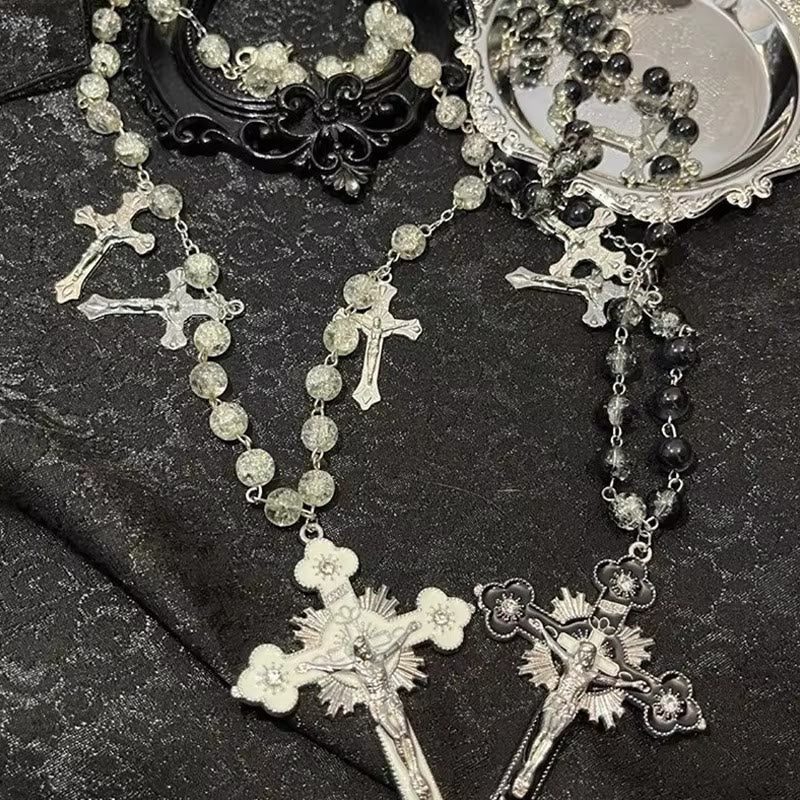 Gothic Style Mysterious Crucifix Pendant Clavicle Chain Necklace