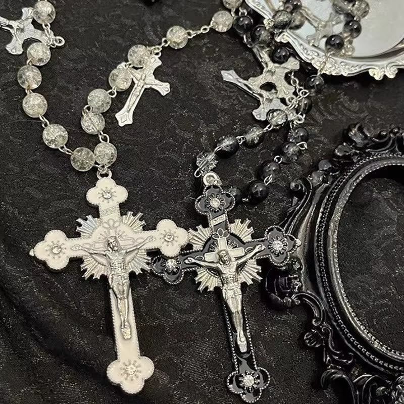 Gothic Style Mysterious Crucifix Pendant Clavicle Chain Necklace