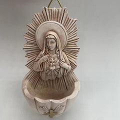 Retro Sculptural Style Immaculate Heart of Mary Resin Storage Box