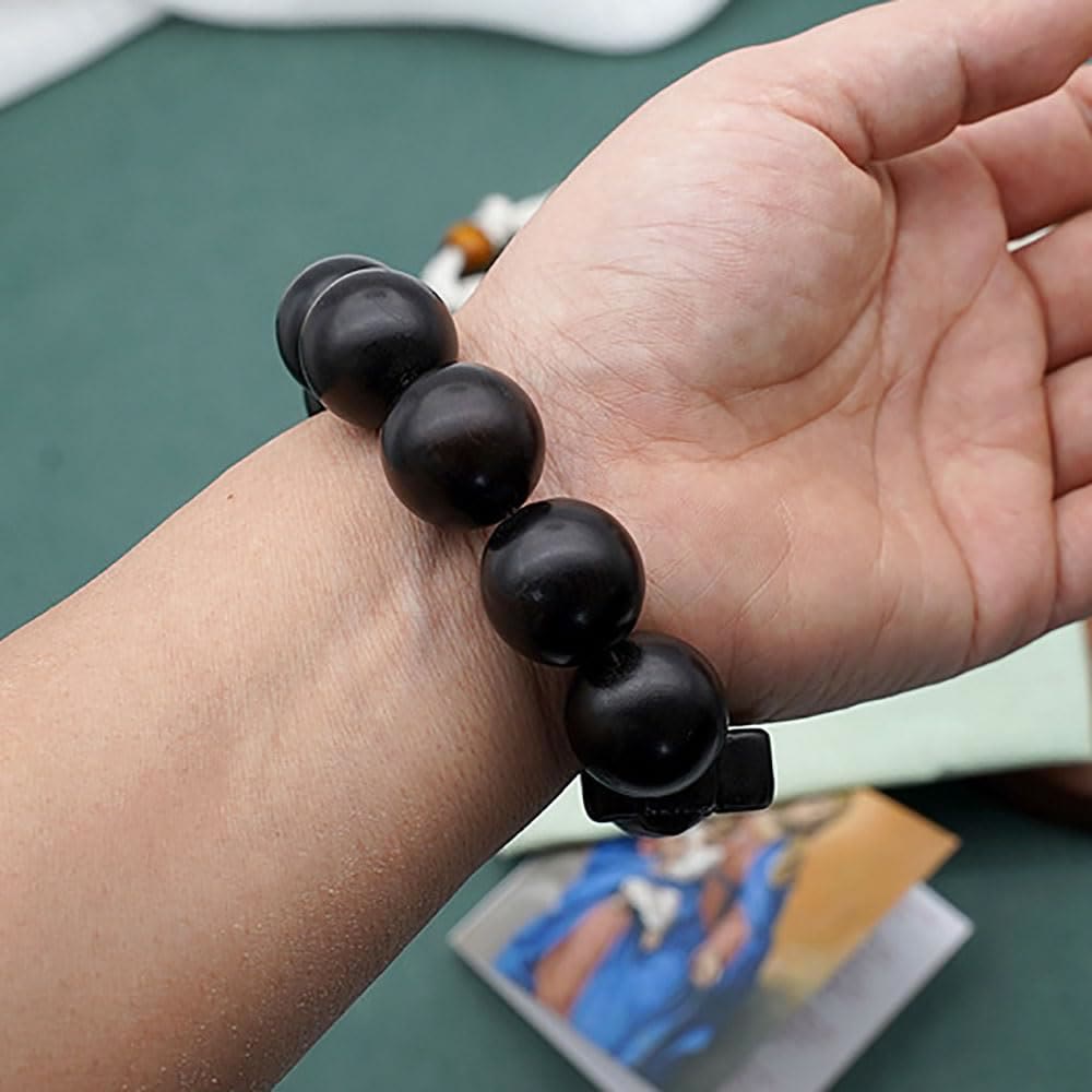 Classic Jesus Christ Cross Black Sandalwood Rosary Bracelet