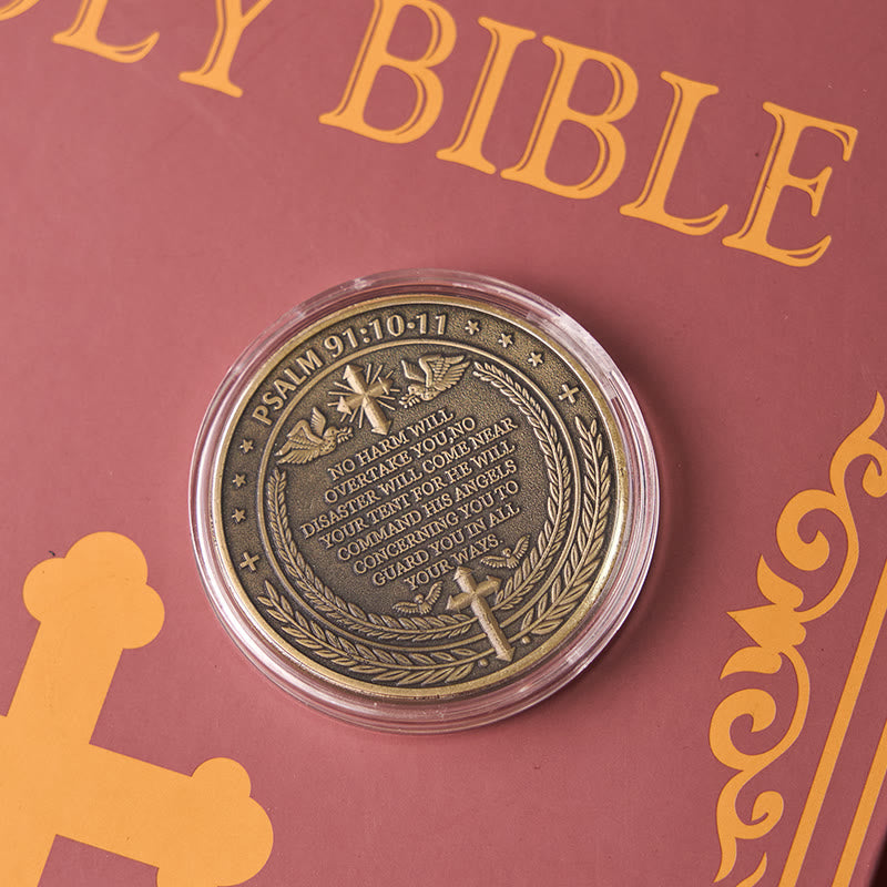 Classic Style the Archangel Michael Watch Over Us Protection Strengthen Connection Coin