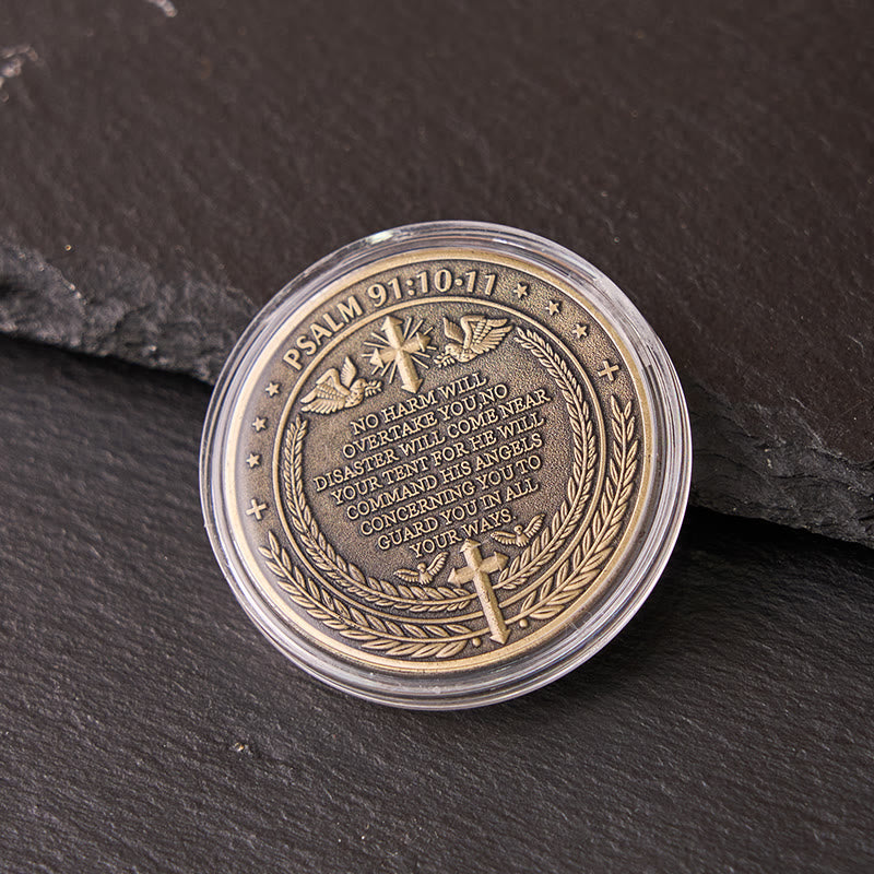 Classic Style the Archangel Michael Watch Over Us Protection Strengthen Connection Coin