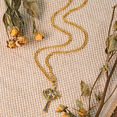 Cross Pendant Necklace with Crown of Thorns & Philippians 4:13