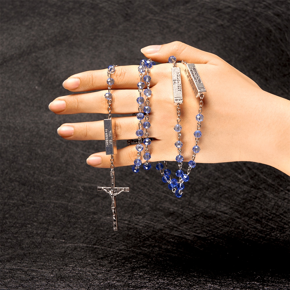 Crucifixion Crystal Rosary