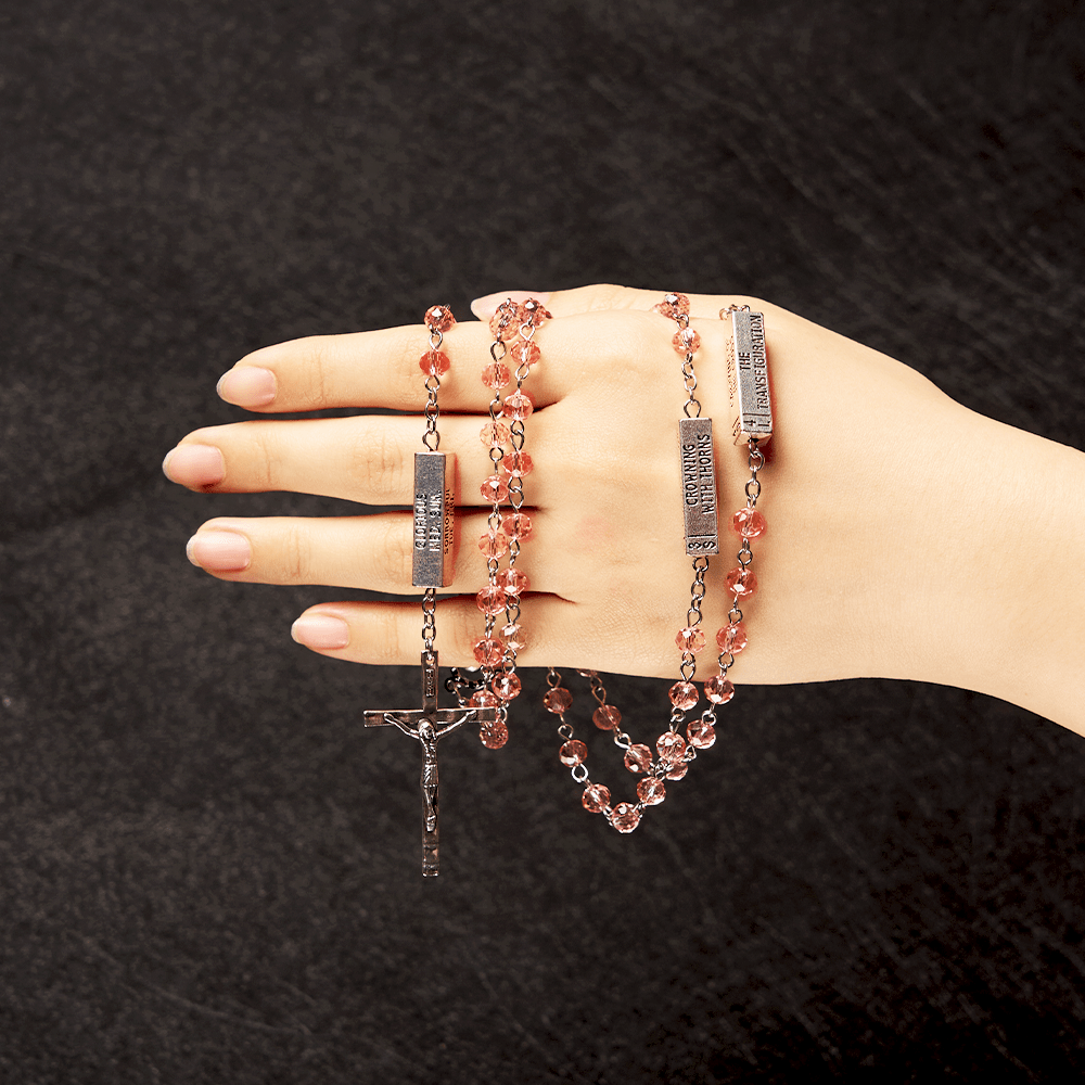 Crucifixion Crystal Rosary