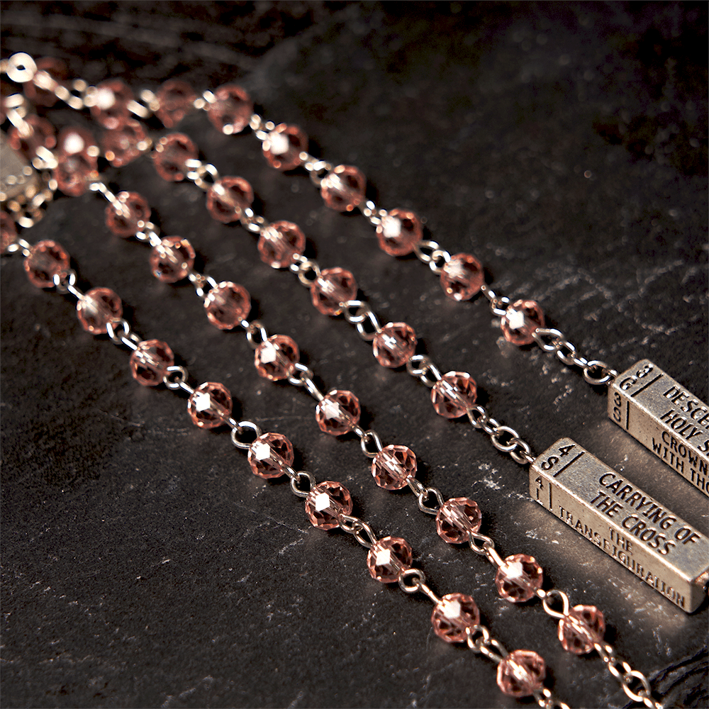 Crucifixion Crystal Rosary