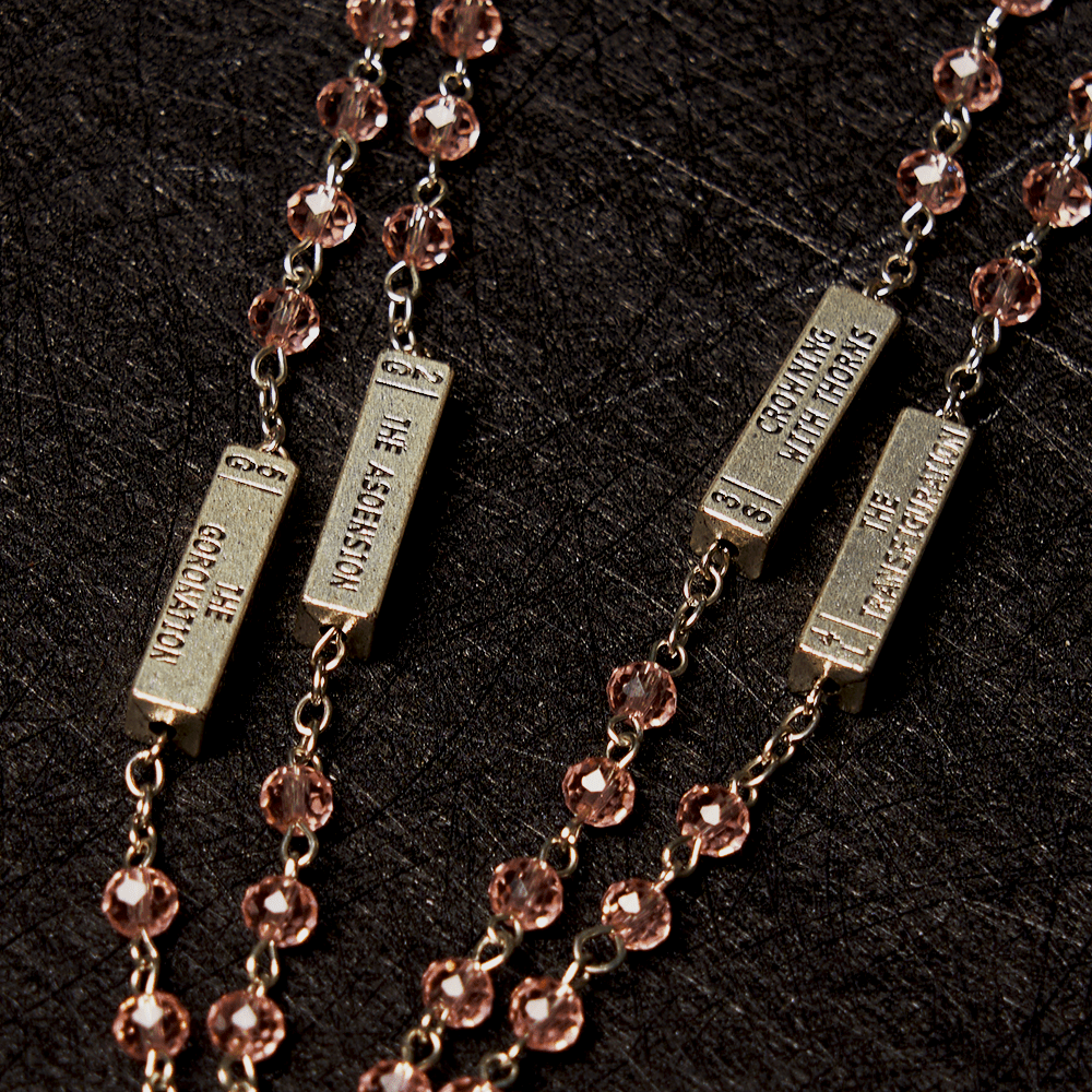 Crucifixion Crystal Rosary