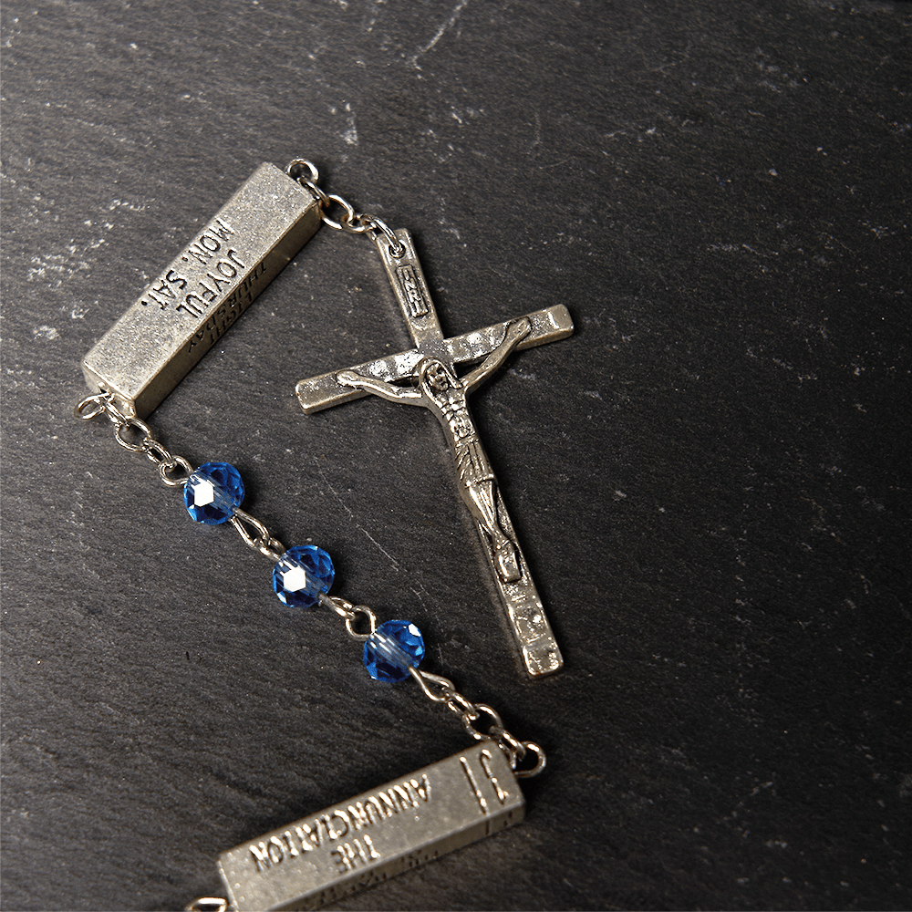 Crucifixion Crystal Rosary