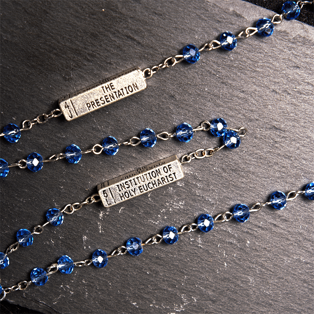 Crucifixion Crystal Rosary