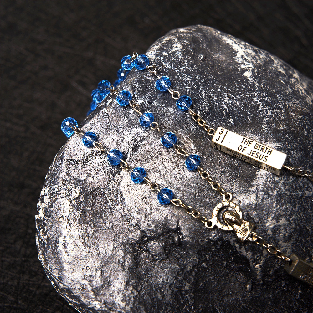 Crucifixion Crystal Rosary
