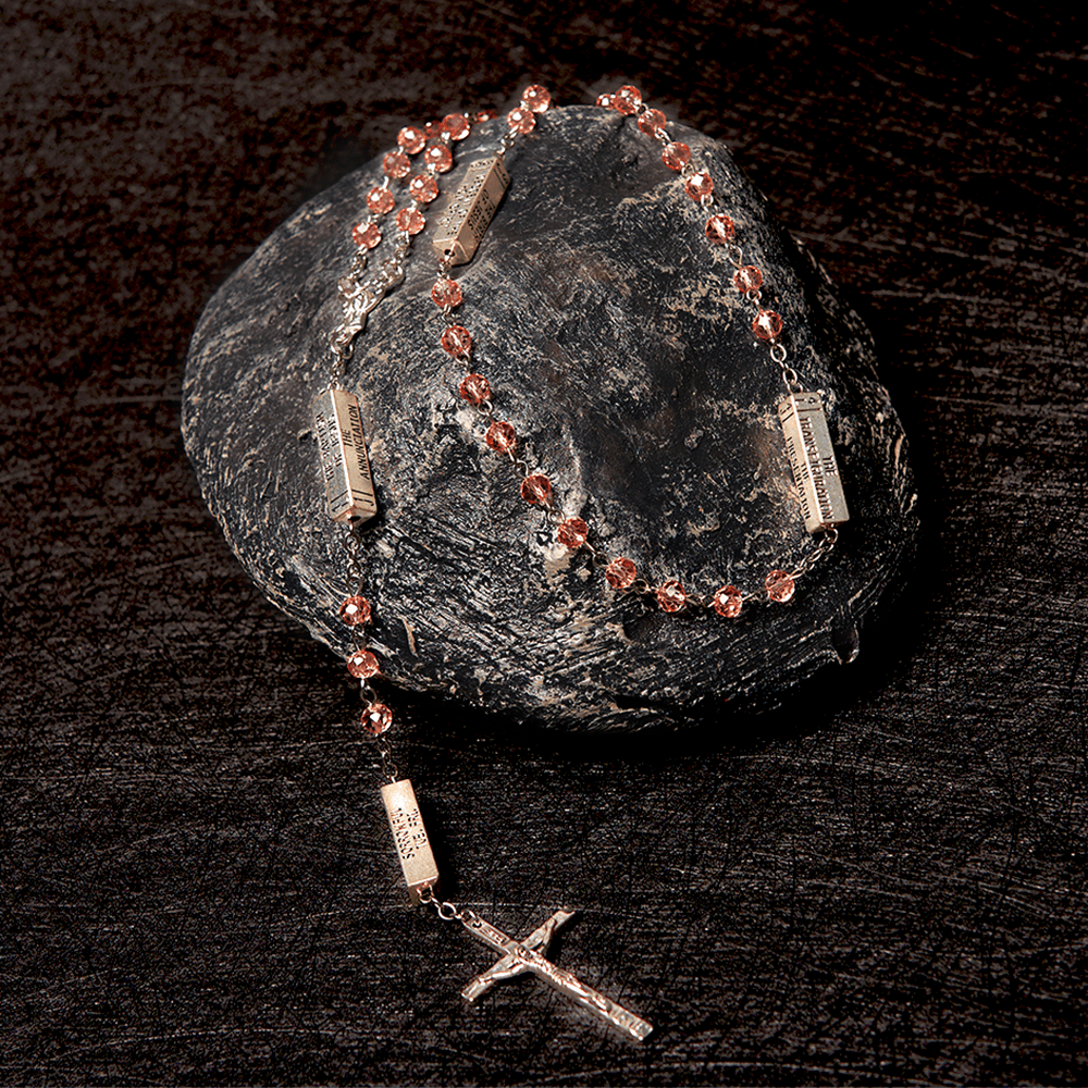Crucifixion Crystal Rosary