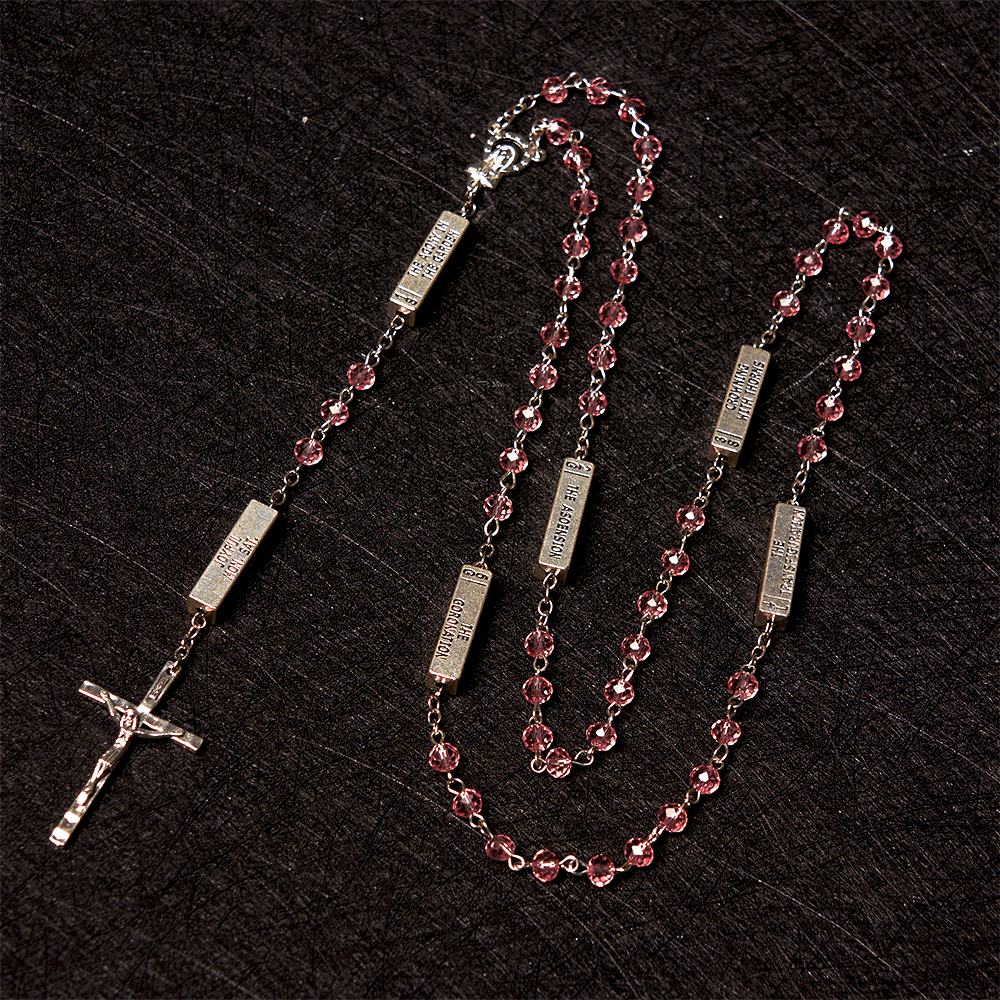 Crucifixion Crystal Rosary
