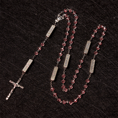 Crucifixion Crystal Rosary