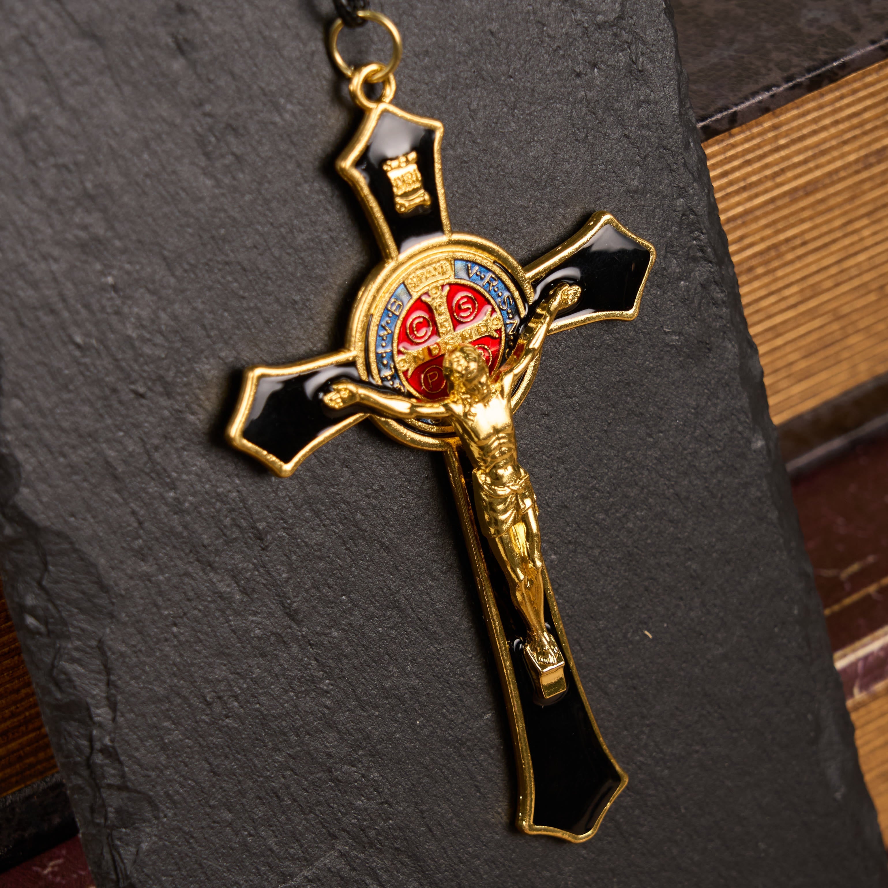Classic Style Red/Blue Crafted Crucifix Big Size Pendant Necklace(5 color)