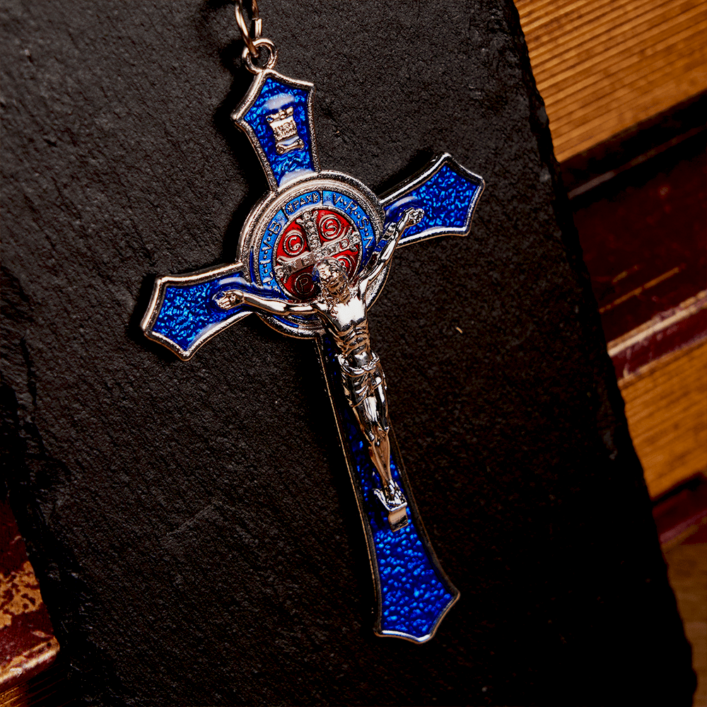 Classic Style Red/Blue Crafted Crucifix Big Size Pendant Necklace(5 color)