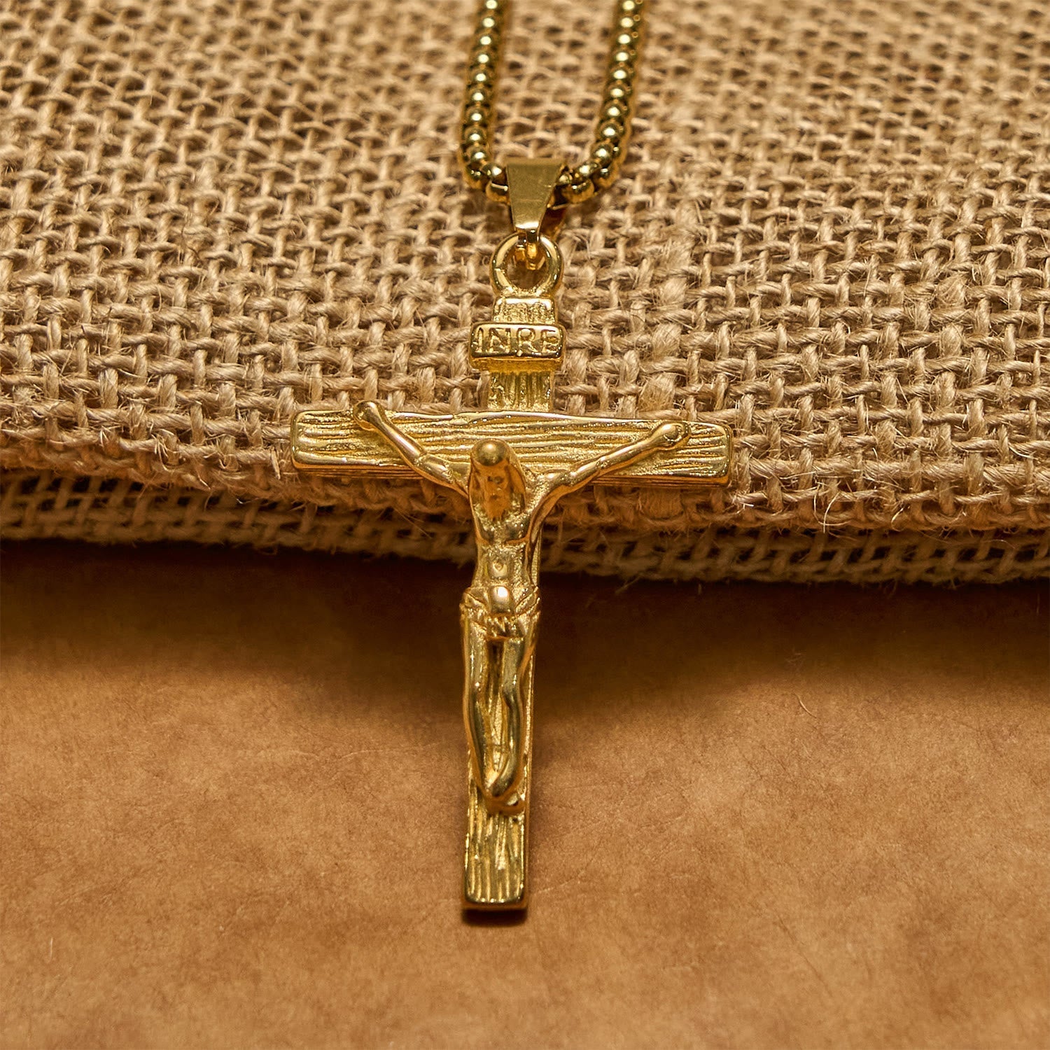 3color Crucifix Pendant Necklace: Divine Amulet of Faith