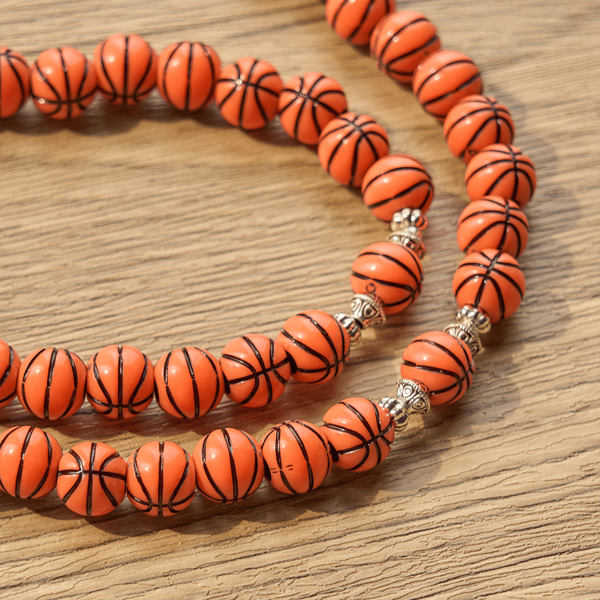 Sports Prayer Basketball Beads Rosary with Silver Holy Chalice & Crucifix