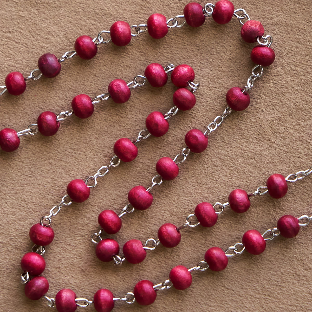 Pope Leo XIV Red Wood Beads Rosary Commemorating: A Spiritual Treasure