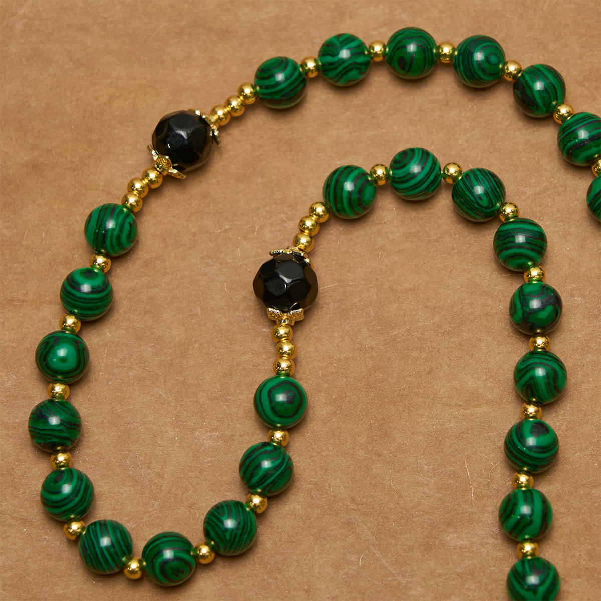 Smooth Green Tiger Eye Rosary with Crucifix & Holy Miraculous Medal