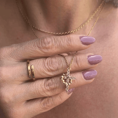 Modern Crowned in Faith Cross Necklace, Earrings