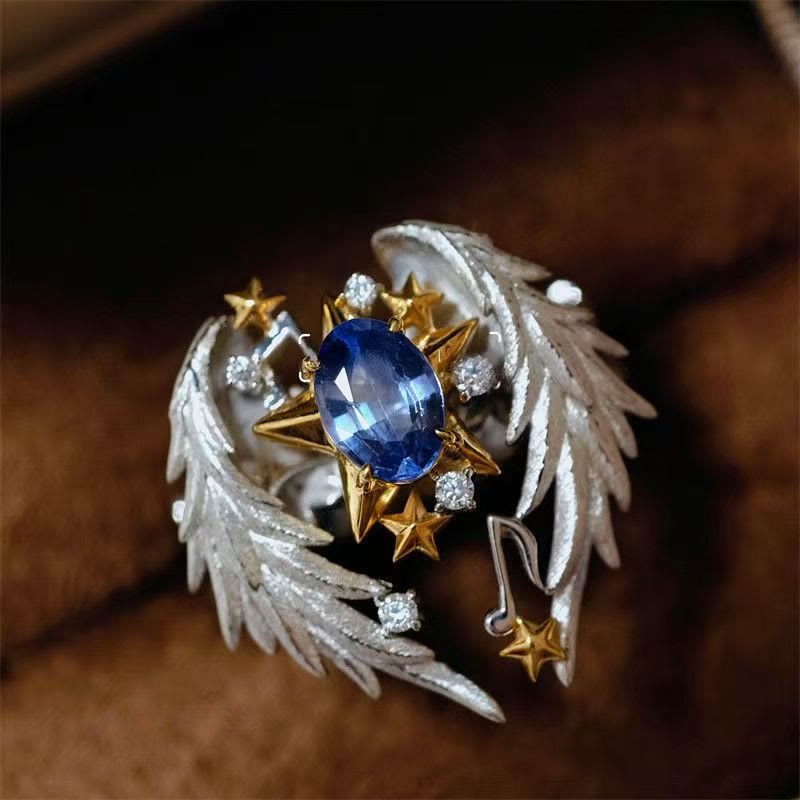 Vintage Wings of Angels with Star of Bethlehem Ring