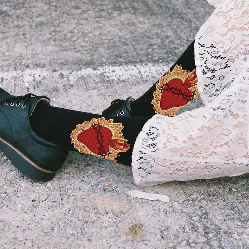 Sacred Heart Faith Unisex Socks Radiating Love and Spiritual Protection