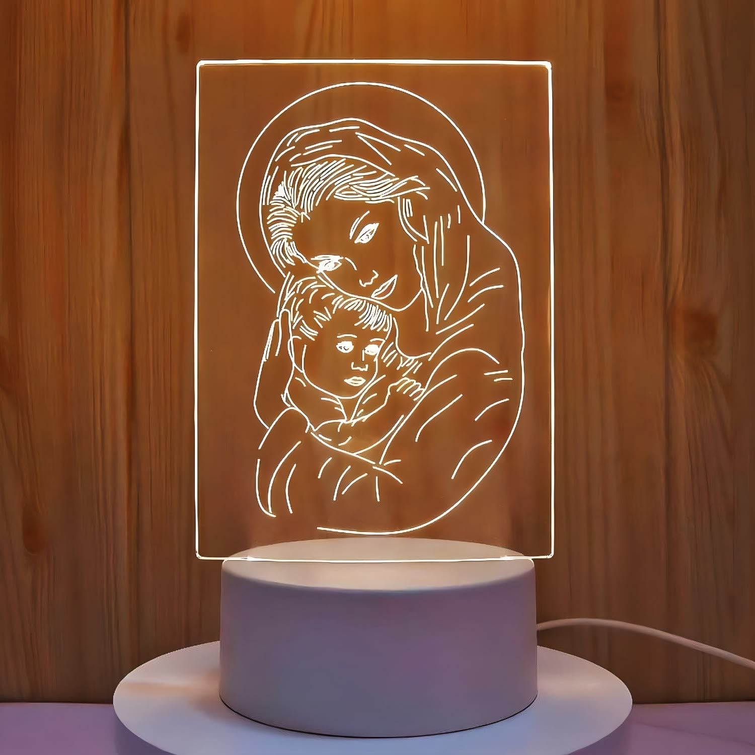Faith-Filled Gift Holy Icons 3 Color Night Light: Keep Sacred Moments Nearby