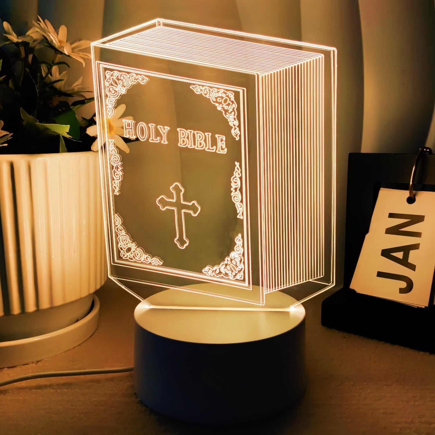 Faith-Filled Gift Holy Icons 3 Color Night Light: Keep Sacred Moments Nearby