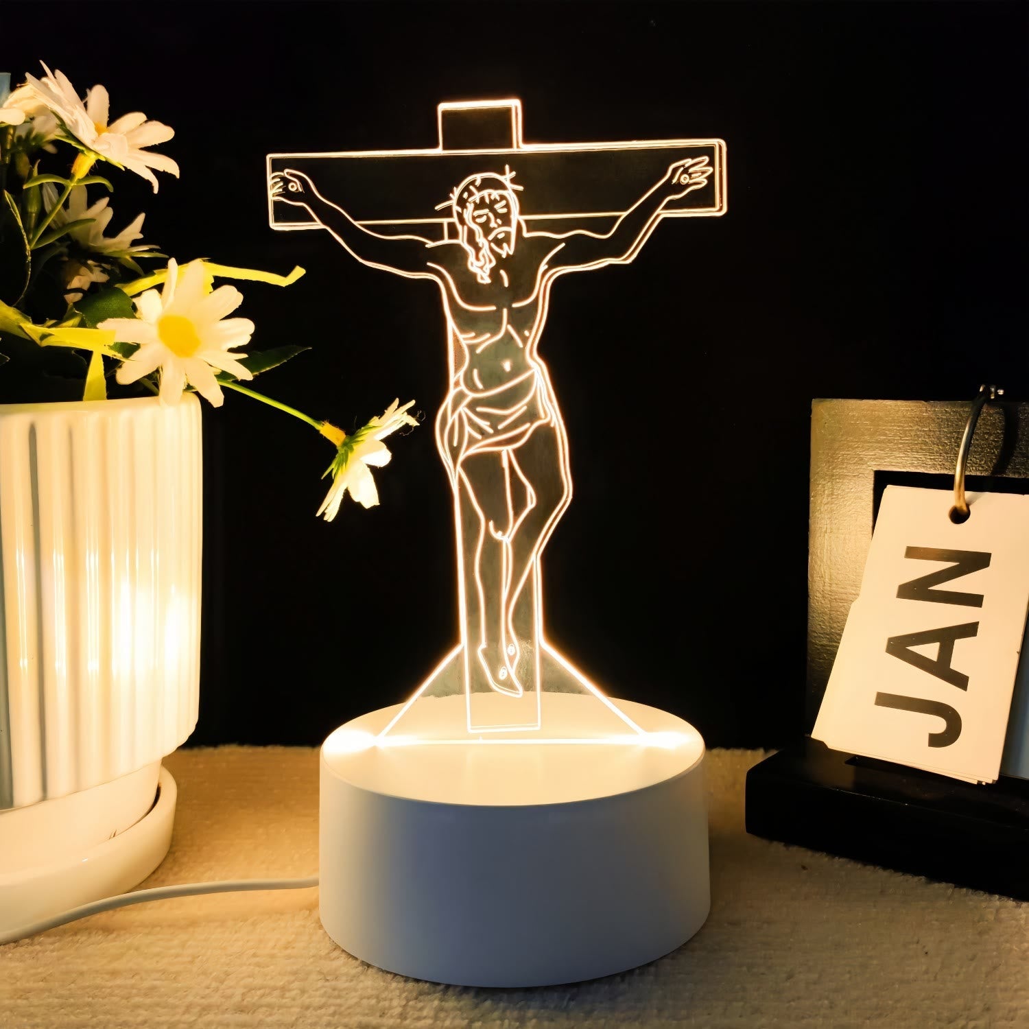 Faith-Filled Gift Holy Icons 3 Color Night Light: Keep Sacred Moments Nearby