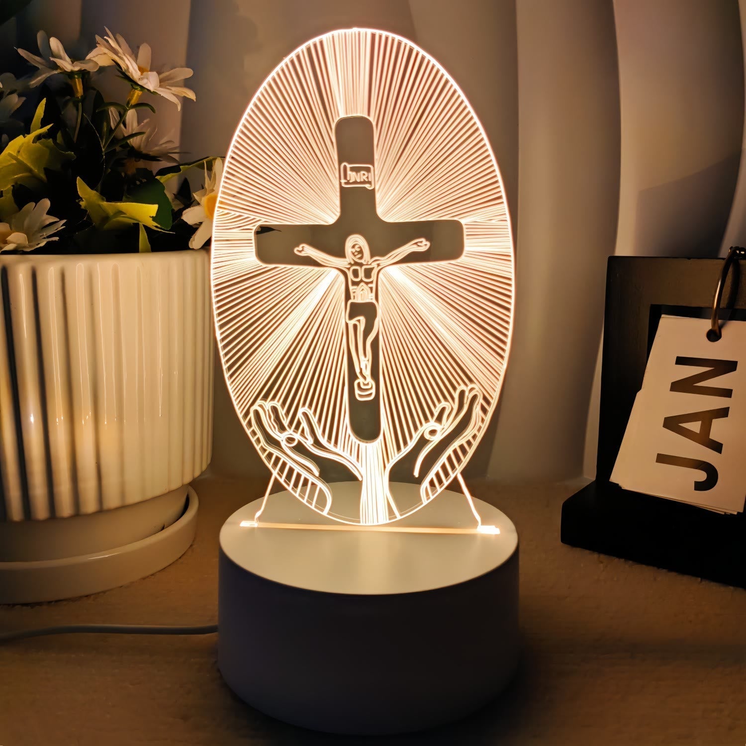 Faith-Filled Gift Holy Icons 3 Color Night Light: Keep Sacred Moments Nearby
