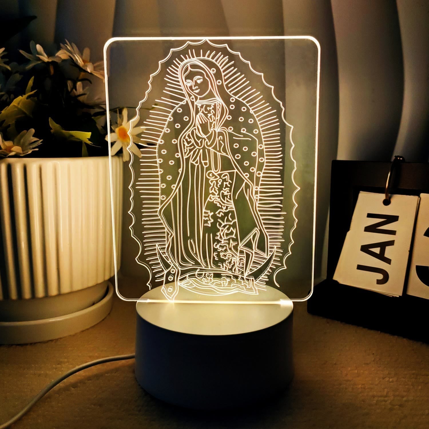 Faith-Filled Gift Holy Icons 3 Color Night Light: Keep Sacred Moments Nearby