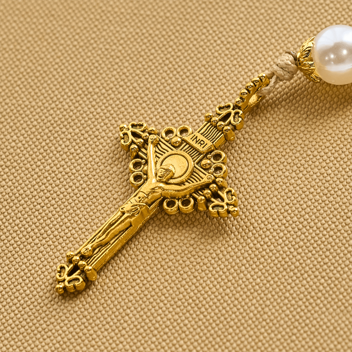 Handcrafted Christmas Blessings Divine Mercy Rosary with Red Green Beads and Bronze Crucifix