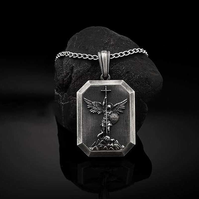 Faith Warrior St.Michael the Archangel Necklace: Strength in Every Battle