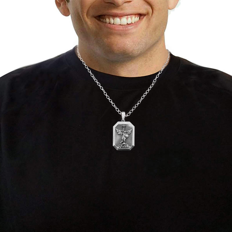 Faith Warrior St.Michael the Archangel Necklace: Strength in Every Battle