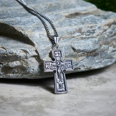 Vintage Titanium Steel Orthodox Crucifix Necklace Series: Multiple Styles of Faith and Devotion