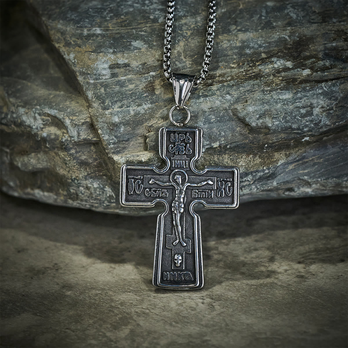Vintage Titanium Steel Orthodox Crucifix Necklace Series: Multiple Styles of Faith and Devotion