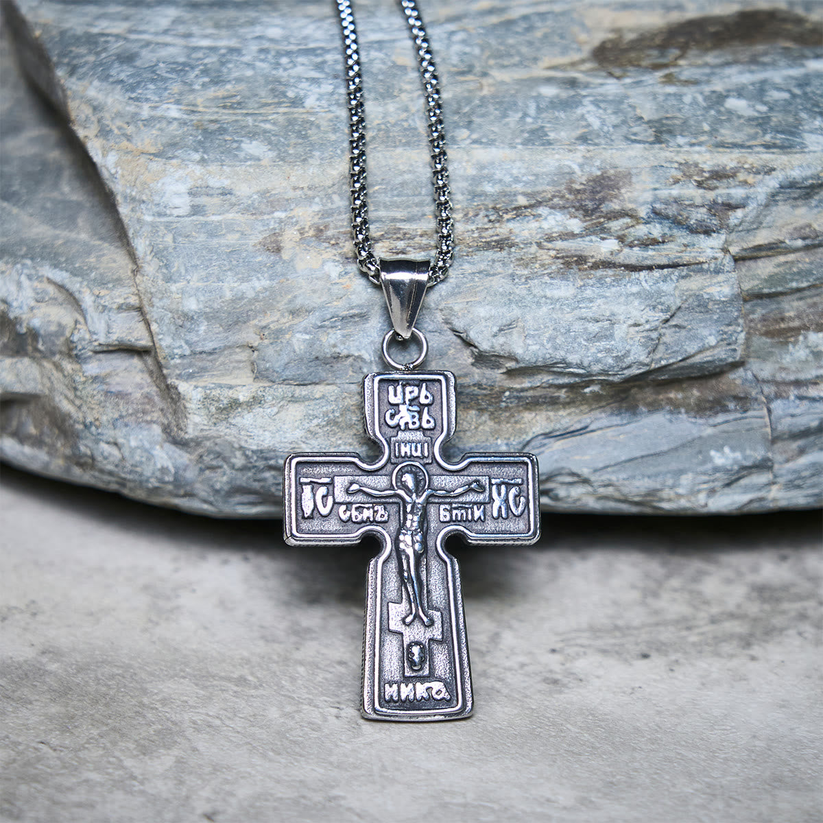 Vintage Titanium Steel Orthodox Crucifix Necklace Series: Multiple Styles of Faith and Devotion