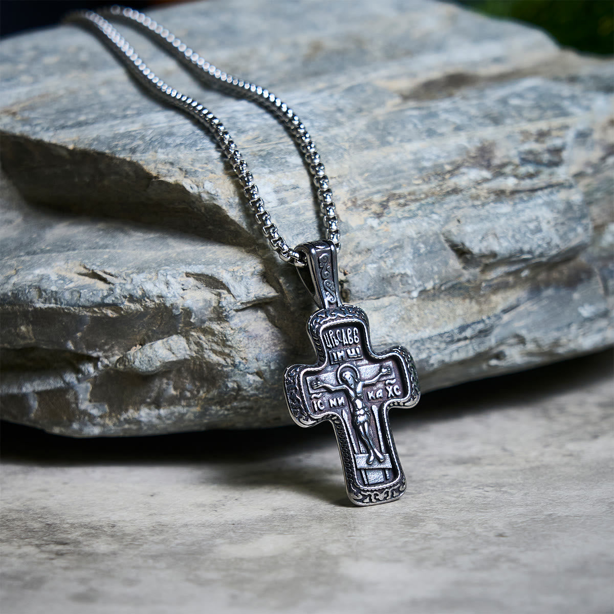 Vintage Titanium Steel Orthodox Crucifix Necklace Series: Multiple Styles of Faith and Devotion
