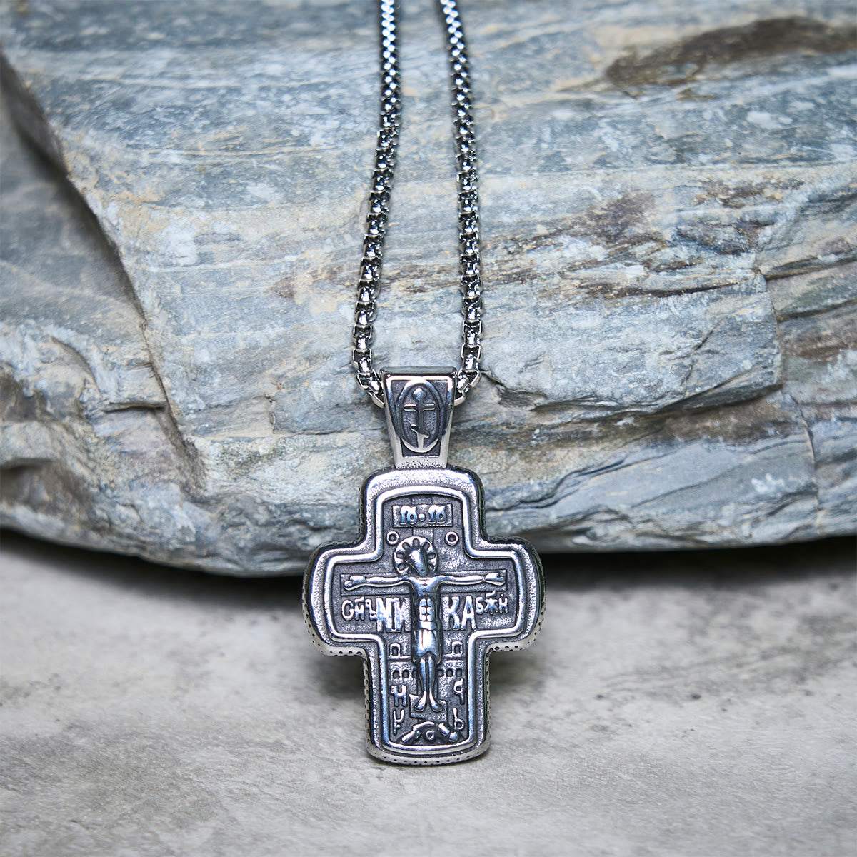 Vintage Titanium Steel Orthodox Crucifix Necklace Series: Multiple Styles of Faith and Devotion