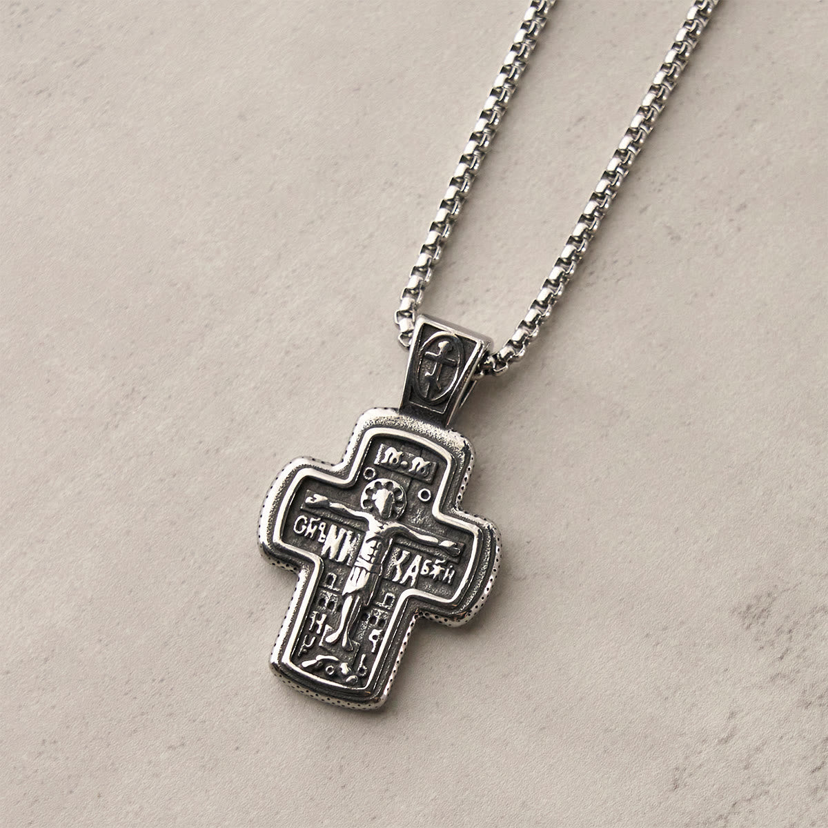 Vintage Titanium Steel Orthodox Crucifix Necklace Series: Multiple Styles of Faith and Devotion