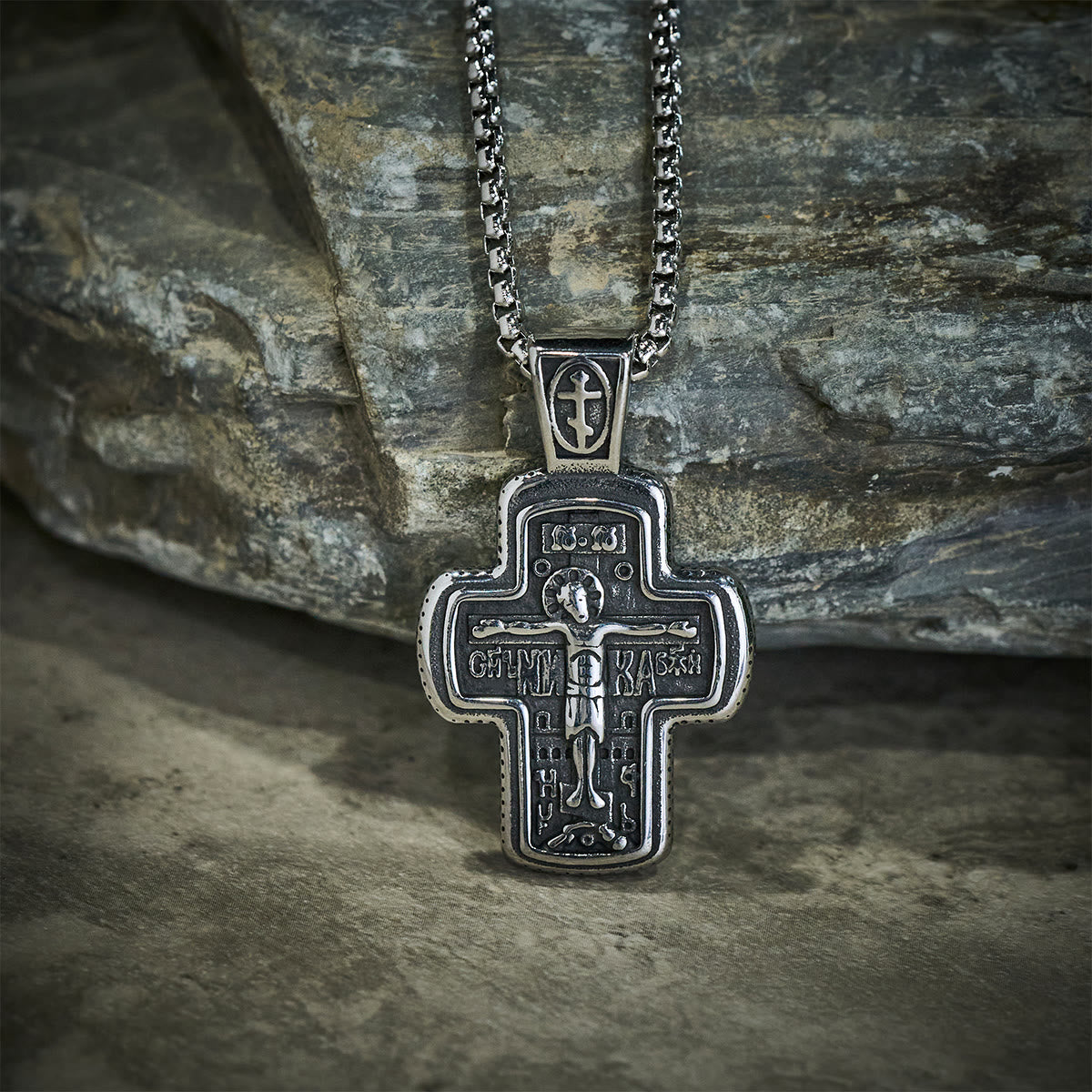 Vintage Titanium Steel Orthodox Crucifix Necklace Series: Multiple Styles of Faith and Devotion