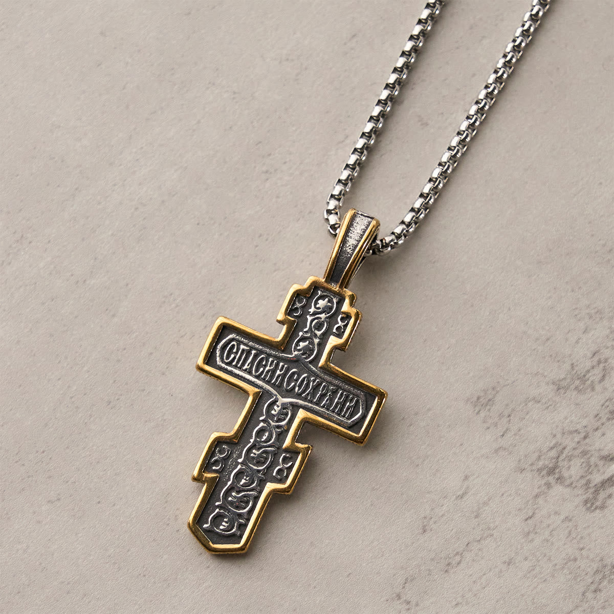 Vintage Titanium Steel Orthodox Crucifix Necklace Series: Multiple Styles of Faith and Devotion