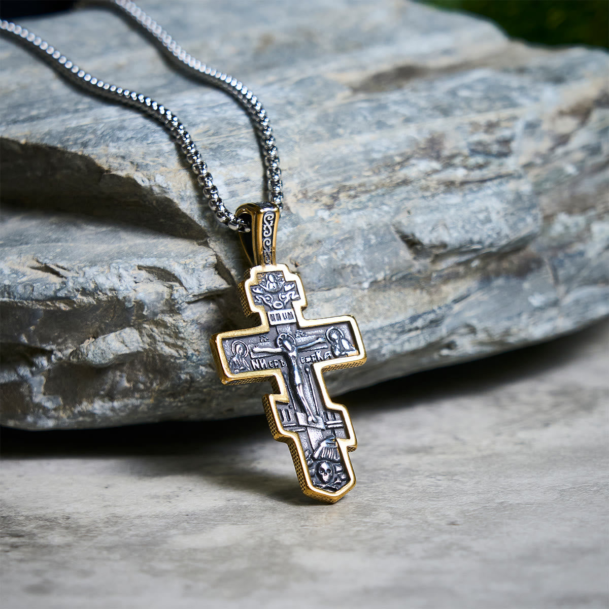 Vintage Titanium Steel Orthodox Crucifix Necklace Series: Multiple Styles of Faith and Devotion