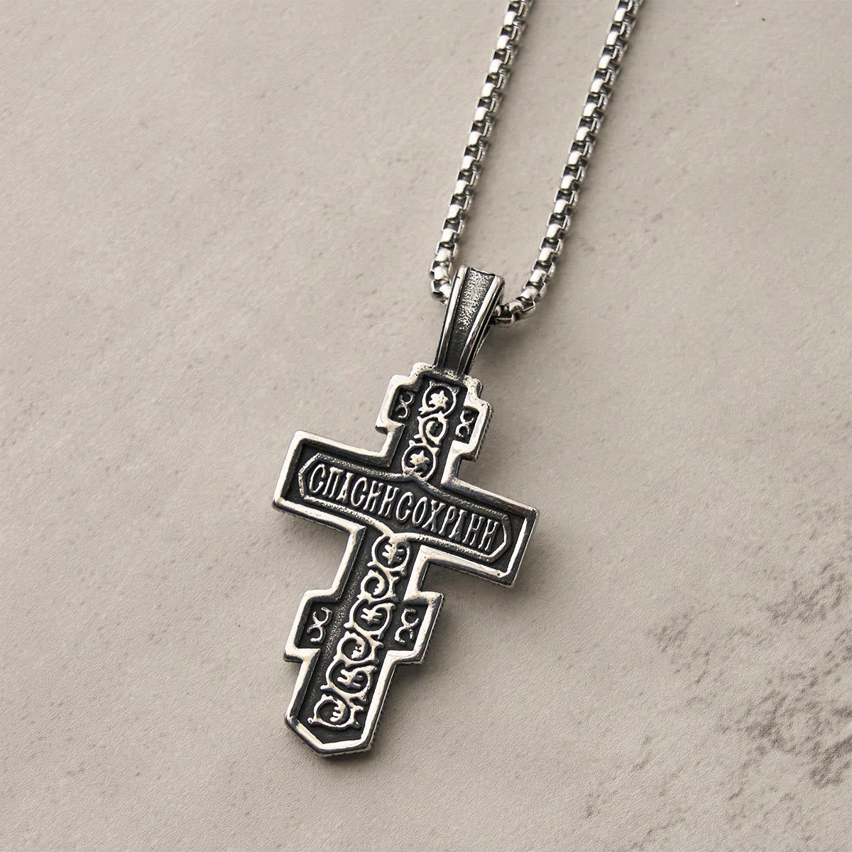 Vintage Titanium Steel Orthodox Crucifix Necklace Series: Multiple Styles of Faith and Devotion