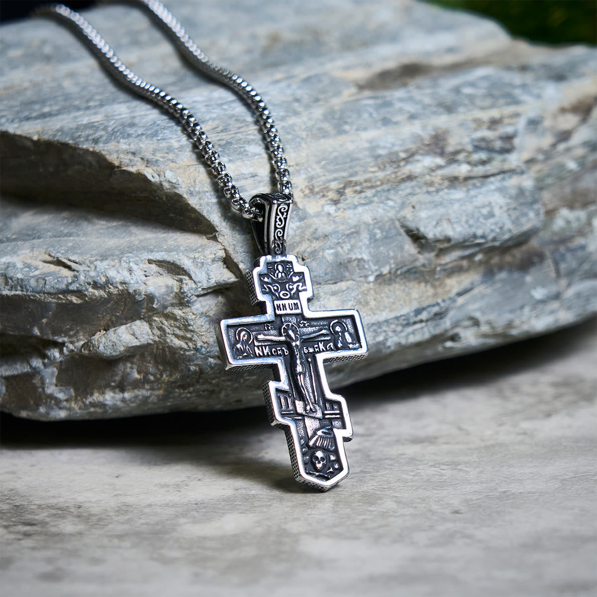 Vintage Titanium Steel Orthodox Crucifix Necklace Series: Multiple Styles of Faith and Devotion