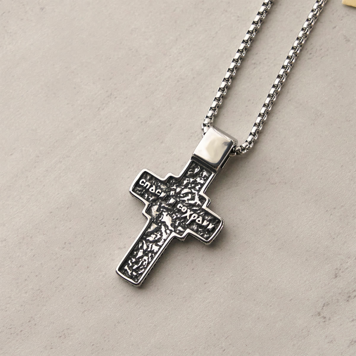 Vintage Titanium Steel Orthodox Crucifix Necklace Series: Multiple Styles of Faith and Devotion