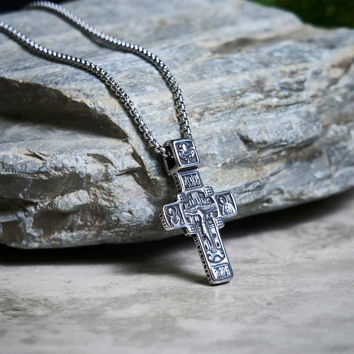 Vintage Titanium Steel Orthodox Crucifix Necklace Series: Multiple Styles of Faith and Devotion