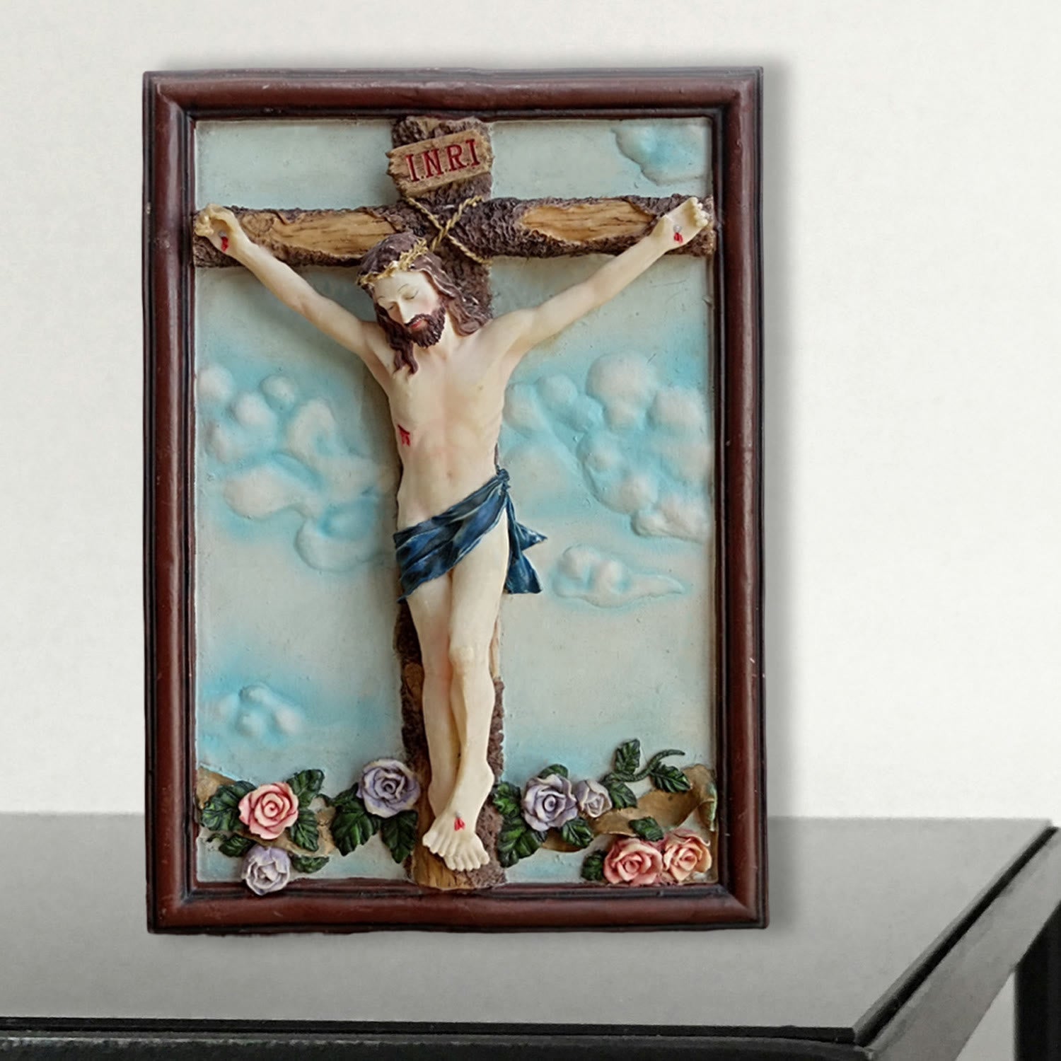 Classic Resin Crucifix Jesus Statue: Rare Emblem of Enduring Spiritual Sacrifice