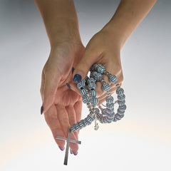 Victory in Christ Volleyball Prayer Rosary with Guitar Charm: A Melody of Prayer